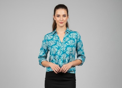 MICHEL BLUSA AZUL-BLC FLRS ZZ43761