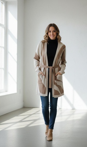 MILK&HONEY SUETER BEIGE-CAFE MUJER