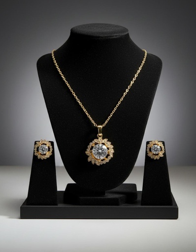 [SET011] SET ARETES-ARGOLLA FLR DRD PIEDRA