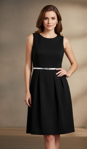 [0053074K] SANDRA DARREN VESTIDO MUJER NEGRO