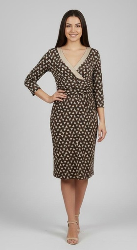 [056814] SANDRA DARREN VESTIDO MUJER CAFE COLORES