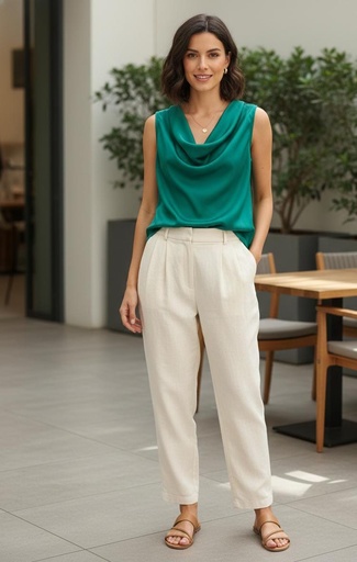 D.N.A BLUSA VERDE SATIN 5469T24166V