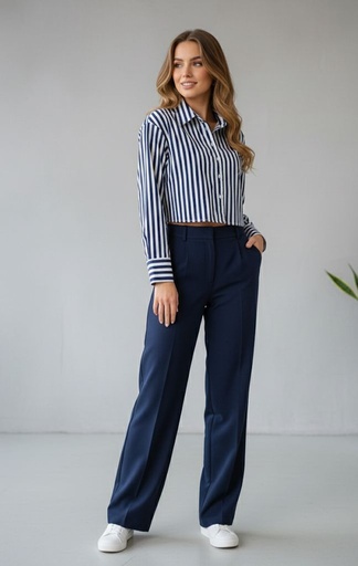 ZAC&RACHEL BLUSA AZUL RAYAS BLC MUJER ST817ZAX3A