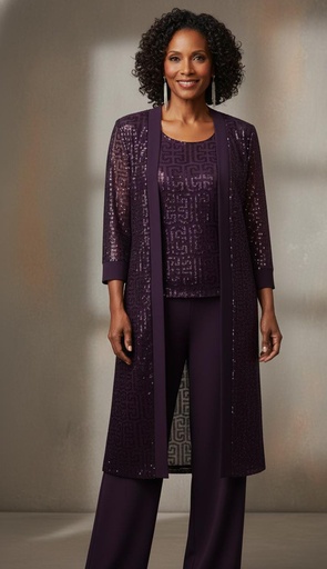 [9761] R&M CHAQT-BLUSA-PANTALON MORADO BRLLANTE 9761