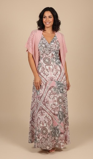 [RB62105] SIGNATURE CHAQUETA-VESTIDO MUJR ROSA FLR RB62105