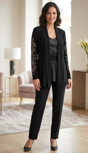 R&M BLUSA NEGRO FLRS 9736