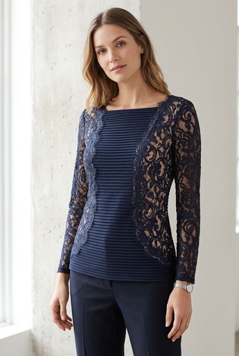 [90714AM] MSK BLUSA AZUL MARINO 90714AM