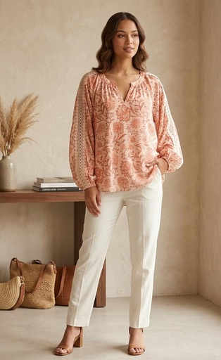ZAC&RACHEL BLUSA ROSA-FLRS ST81WE97S