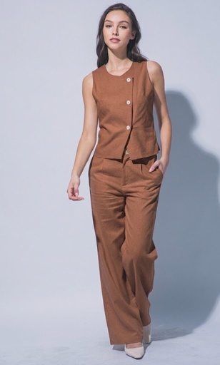 LOVE TREE SET BLUSA-PALAZO CHOCOLATE 5219VN