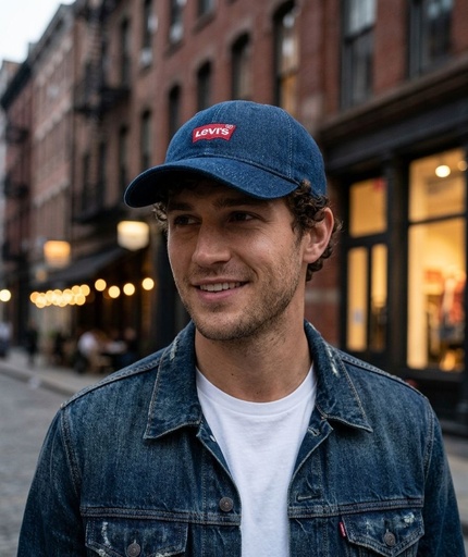 [197667476948] LEVI'S GORRA AZUL JEANS UNISEX