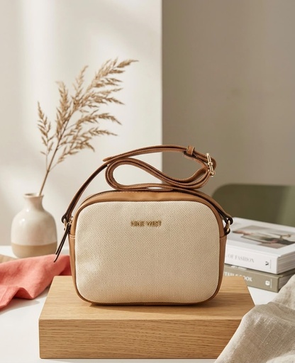 [193314235760] NINE WEST CARTERA BEIGE PEQUE