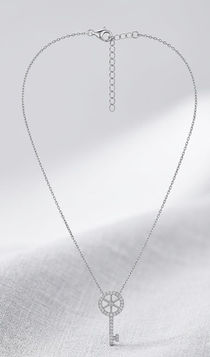[CAP023] SILVER CADENA PLATA LLAVE
