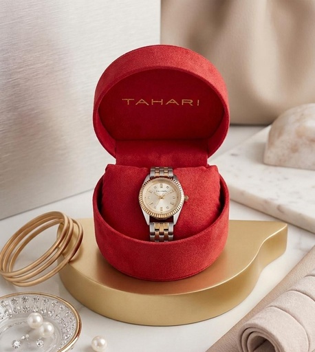 [TAHARI] TAHARI RELOJ REDONDO DRD-PLATEADO