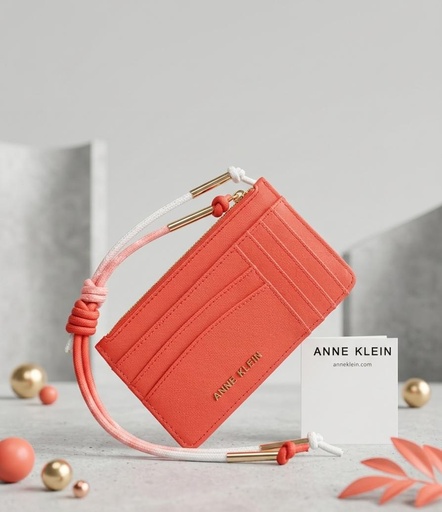 [192815136132] ANNE KLEIN MONEDERO TARJETERO ANARANJADO